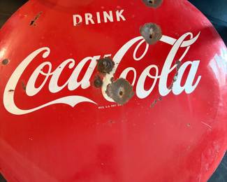 1950's 36" Cok Button Signe Metal Advertising