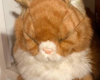 Vintage 1985 Avanti Applause & Jockline Life Like Orange Striped Tabby Cat