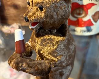 Vintage Russian Soviet Bear with Ice Cream Wind Up Toy "Sputnik"