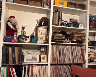 Vinyl Records, eight track tapes, record collections, 45's and 78's