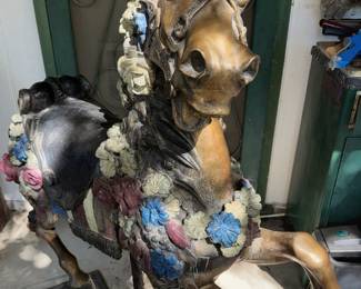 Rare Carousel Horse Bronze Sculpture by Carmel