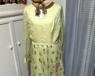 Vintage dress and Christian Dior hat