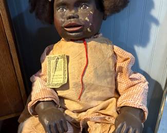 Rare Mary Arnett's Country Store African American Folk Art Doll with COA