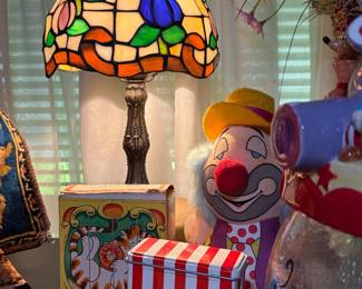 Two Tiffany style table lamps