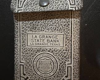 LA Grange State Bank checkbook holder