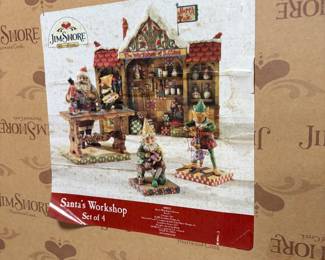 Vintage Jim Shore Santa's Workshop New In Original Box