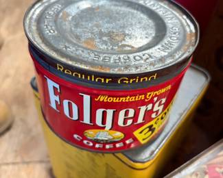 Vintage Folgers coffee can