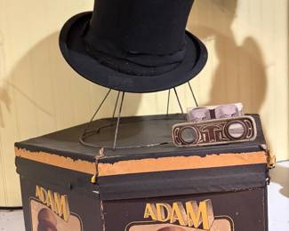 Vintage Adam Top Hat Adam Hats Corporation was an American manufacturer and retailer of hats and was founded in 1924 by Elias Lustig