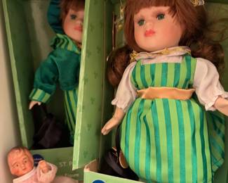 St Patrick's Day Collection Dolls, Effanbee and celluloid dolls