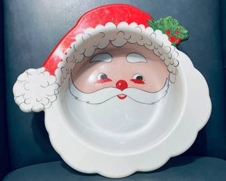 PLASTIC SANTA SERVING 1960s