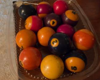 Vintage Bakelite pool balls