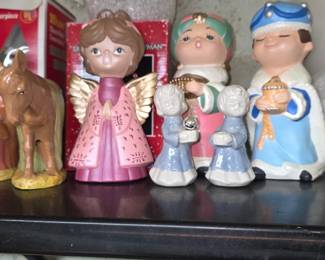 Holiday Decor: Hand-painted Religious and Nativity themed pottery