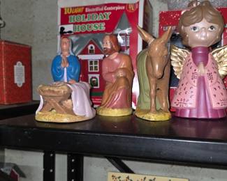 Holiday Decor: Hand-painted Religious and Nativity themed pottery