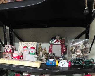 Santas and other holiday decor