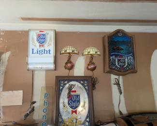 Vintage Beer Sign and Light Collection