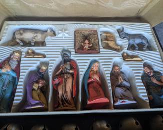 Friedel Krippenfiguren hand painted Nativity Set 
