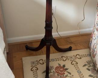 As-Is Vintage Mahogany Pie Crust Tilt Top Pedestal Side Table