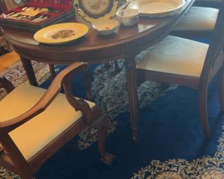 43”x100” (with 2 leafs) Traditional Carved Dining Table w/ Two leaves