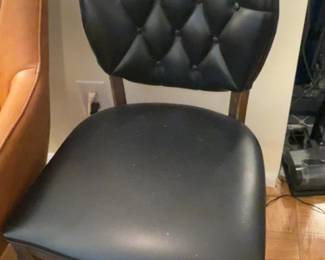 Each/2 avai. Tufted Faux Leather Dining Chair