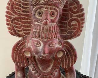 12” Mayan Style Terracotta Figurine Sculpture