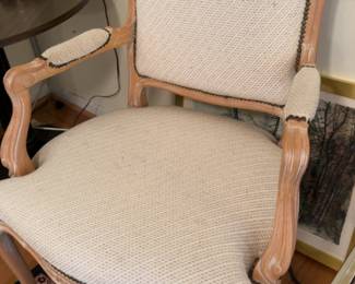 Each/2 avail. Vintage Louis XV Style Carved Wood Armchair