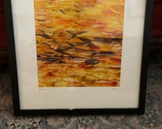 Abstract Warm Tones Glossy Wall Art