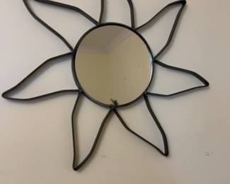 16” Sunburst Stained Wall Mirror