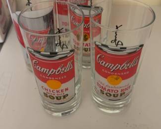 Andy Warhol Campbell's Soup Can Glassware Set with Original Box