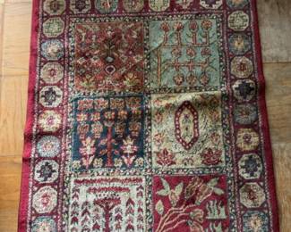 36”x26” Hand-Knotted Persian Style Patchwork Rug