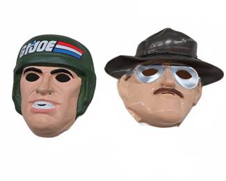 GI Joe & Sgt Slaughter Plastic Face Masks