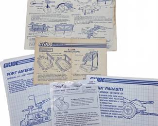 G.I. Joe Vintage Vehicle Instruction Sheets Lot