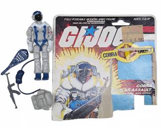 1985 G.I. Joe Cobra Snow Serpent Figure & Cardback