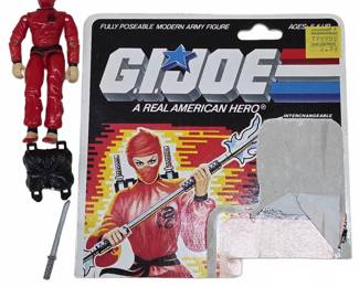 GI Joe Red Ninja Figure w/ Cardback & Accessories