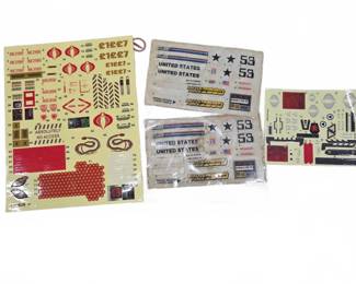 G.I. Joe Toy Vehicle Decal Sticker Sheets