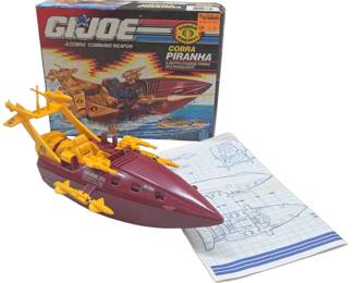 1988 G.I. Joe Cobra Piranha Boat With Box