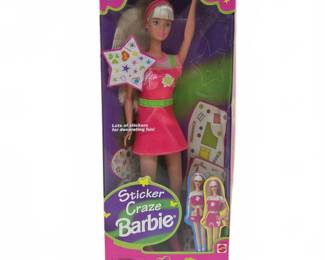 Sticker Craze Barbie Doll in Box, Mattel