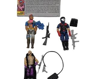 1986 GI Joe Zandar, Viper & Dr. Mindbender Figures