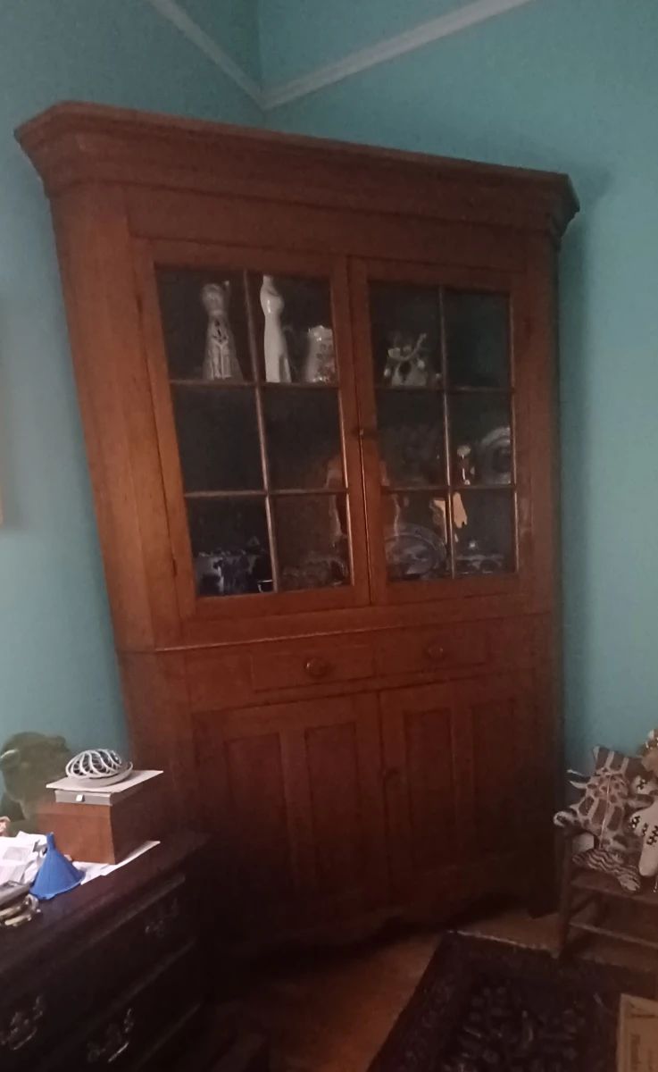 1840 Ohio Cherry Corner Cupboard
