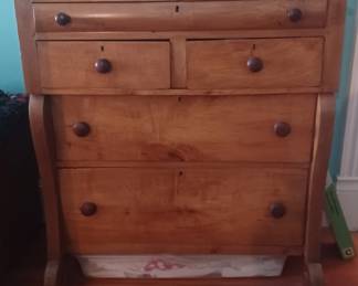 1840's Empire Figured Maple Chest
