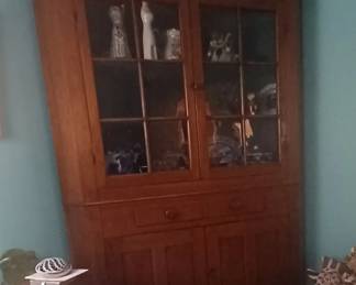 1840 Ohio Cherry Corner Cupboard