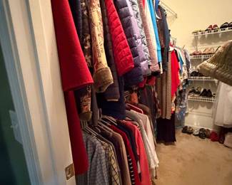 Some vintage and current name brand clothes, scarves and shoes