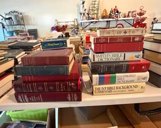 So many Bibles, commentaries, devotionals, spiritual books, political, self-help, teacher books