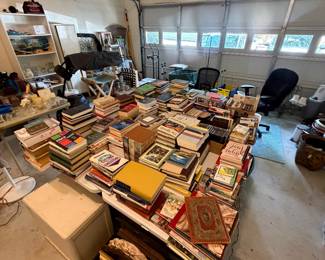 So many Bibles, commentaries, devotionals, spiritual books, political, self-help, teacher books