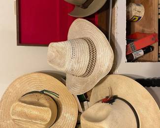 Hats: Stetson and western hats, straw cowboy hats
