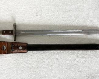 Swiss M1914 Sawback Cavalry HSW1934 Pioneer Bayonet w/ Schmidt-Rubin Scabbard
