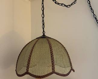 MCM rattan hanging lamp