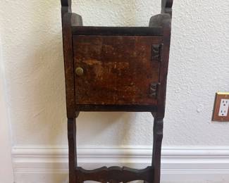 Vintage wooden smoker's humidor stand