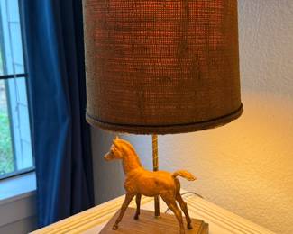 Vintage horse lamp