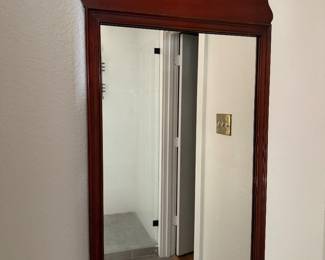 vintage Chippendale-style mahogany wall mirror