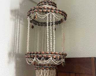 Vintage Bohemian Seashell Planter/Chandelier